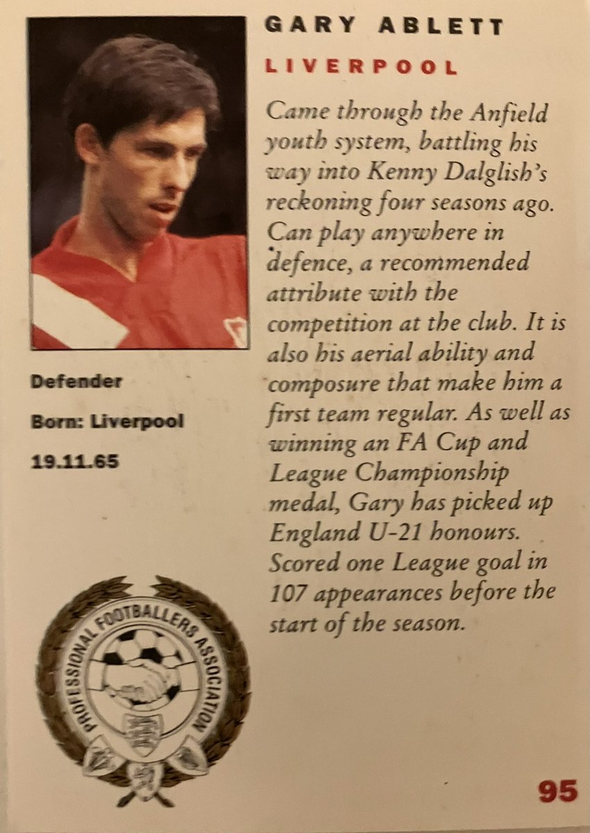 sstars9192's tweet photo. Gary Ablett: the only player to win the FA cup with both @LFC &amp; @Everton. He could play anywhere across the back line. An underrated player who moved to @BirmimghamCity after his time on Merseyside. Sadly died 12 years ago today from non-Hodgkin lymphoma. Thoughts with his family https://t.co/v9bRSfRK8N