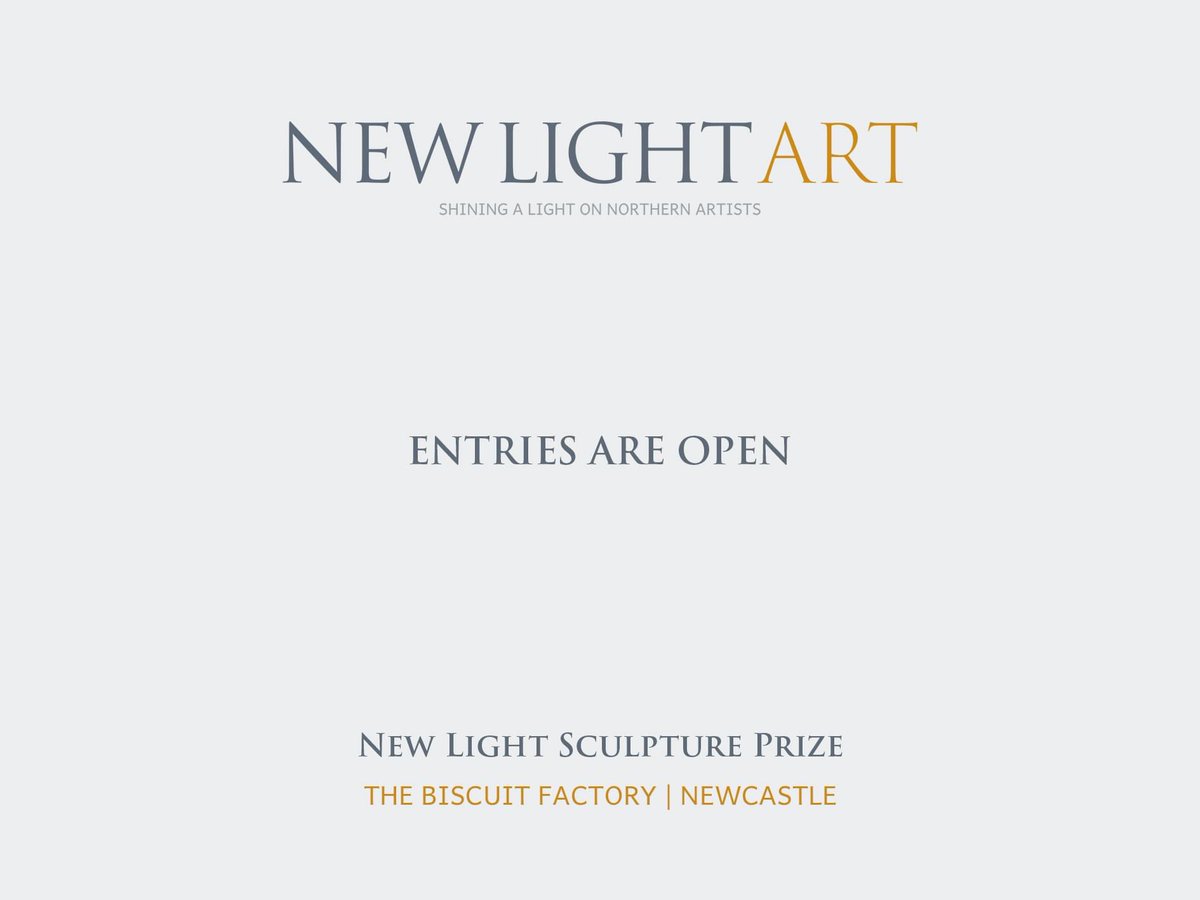 Happy New Year!! We're kicking off the New Year in the right way, entries are now open for our first-ever Sculpture Prize. Head to the link to find out how to enter 👉newlight-art.org.uk/prize-exhibiti…