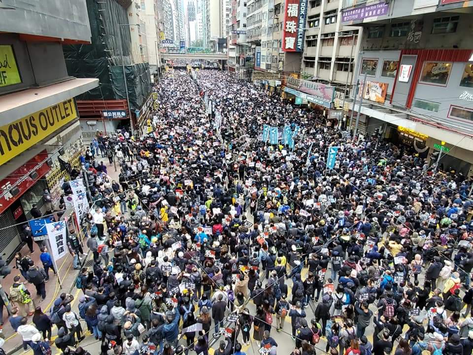 Four years ago. Over a million people marching on the streets of Hong Kong. How the world has changed.