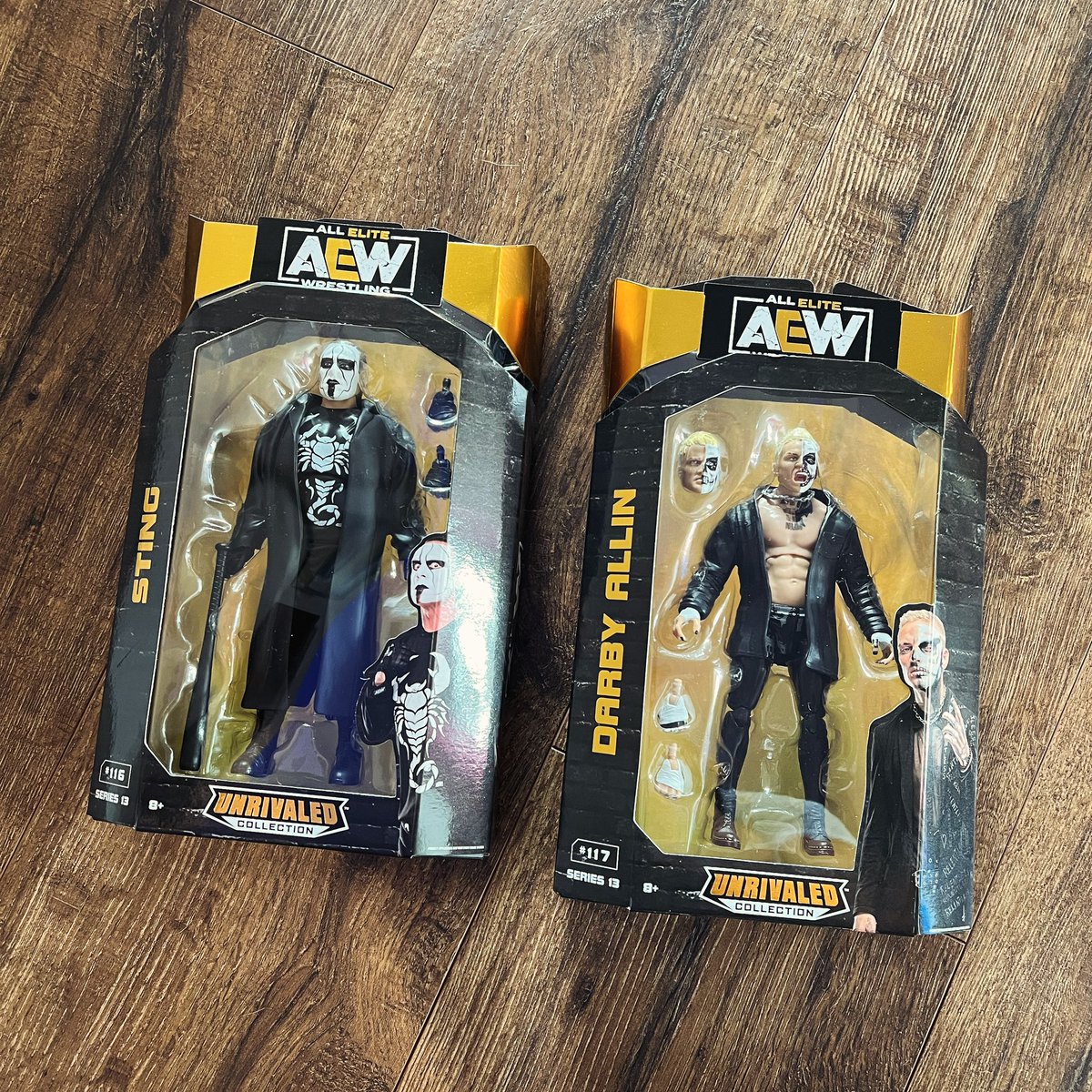 Figure haul from the holidays! @stinger and #darbyallin from @ringsidec! 🤘🏻🤘🏻🤘🏻#AEW #prowrestling #wreslingfigures