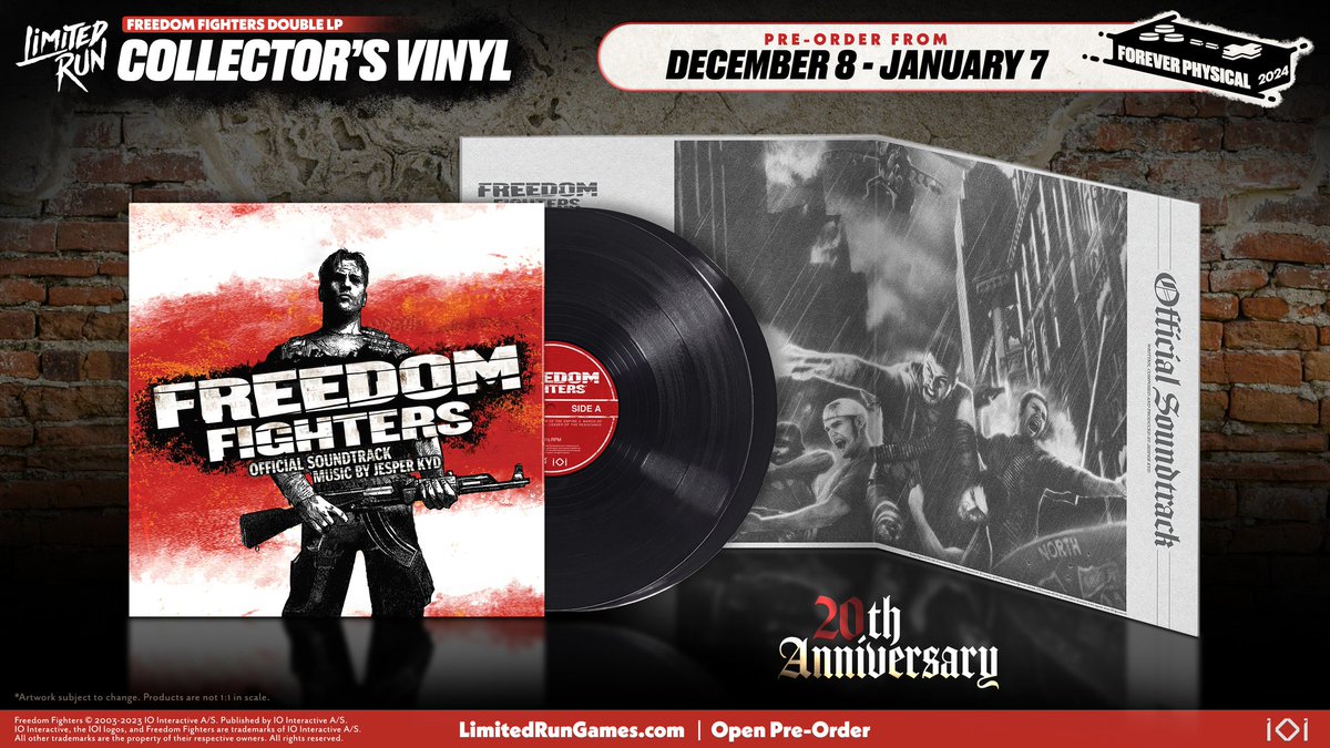 Pre-orders for the collector's vinyl of Freedom Fighters close this Sunday! Revisit this classic game through its powerful soundtrack! Reserve your copy now: bit.ly/46z092B