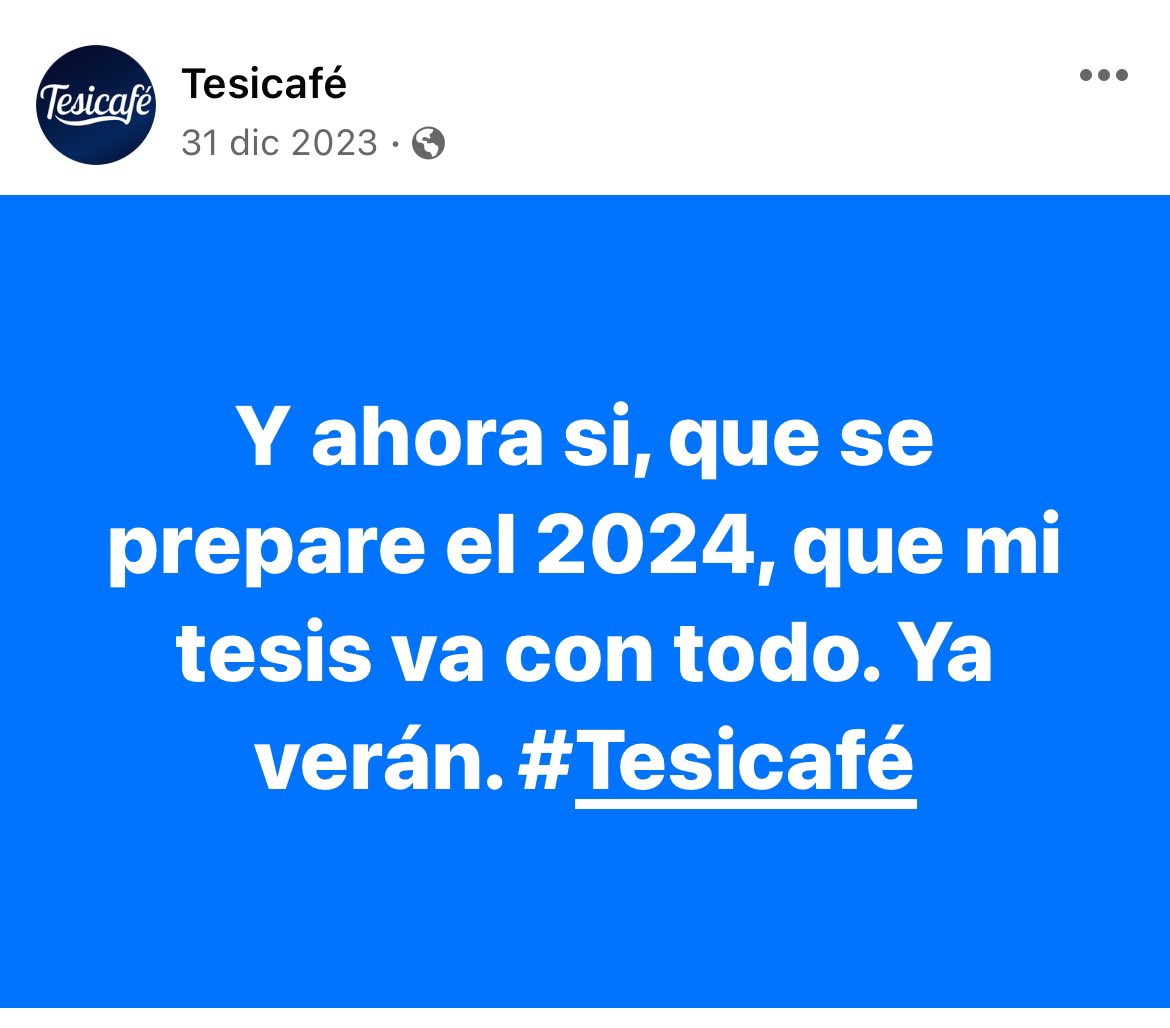 tesicafe's tweet photo. Este año es el bueno… #tesis #tesicafe https://t.co/bUFPcmWt7o