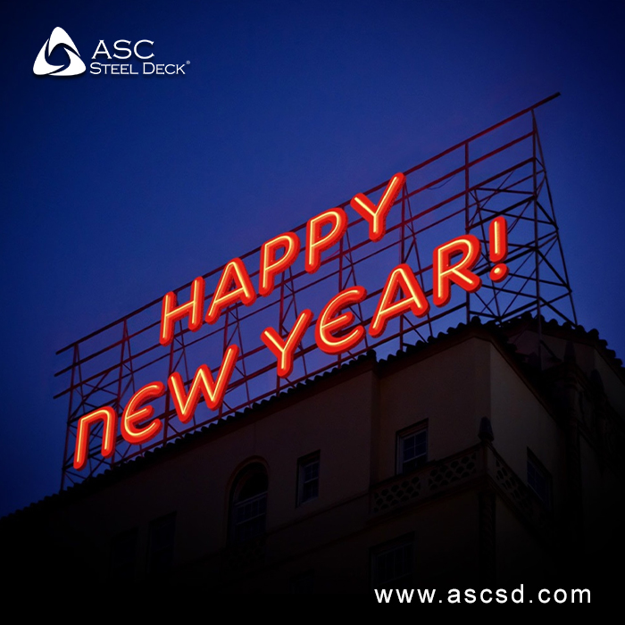 ASCSteelDeck's tweet photo. Happy New Year! As we begin 2024, we're excited to continue building on our strong foundation of quality, innovation &amp; service. Browse our steel deck products or reach out to see how we can help make your next project a success! https://t.co/rYzNoA2LvP 
#NewYear #SteelDeck https://t.co/Zjj0s3sZBn