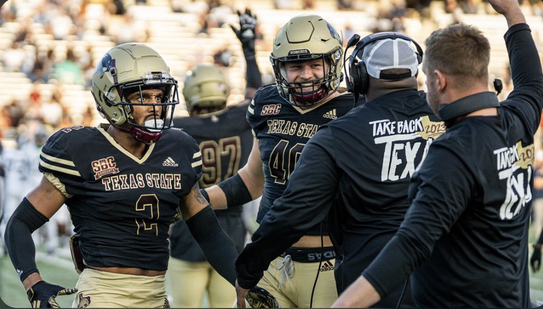 AGTG🙏🏾 
Texas Sate 🅾️ffered
<a href="/_CoachGregg/">Matthew Gregg</a> <a href="/TXSTATEFOOTBALL/">Texas State Football</a>