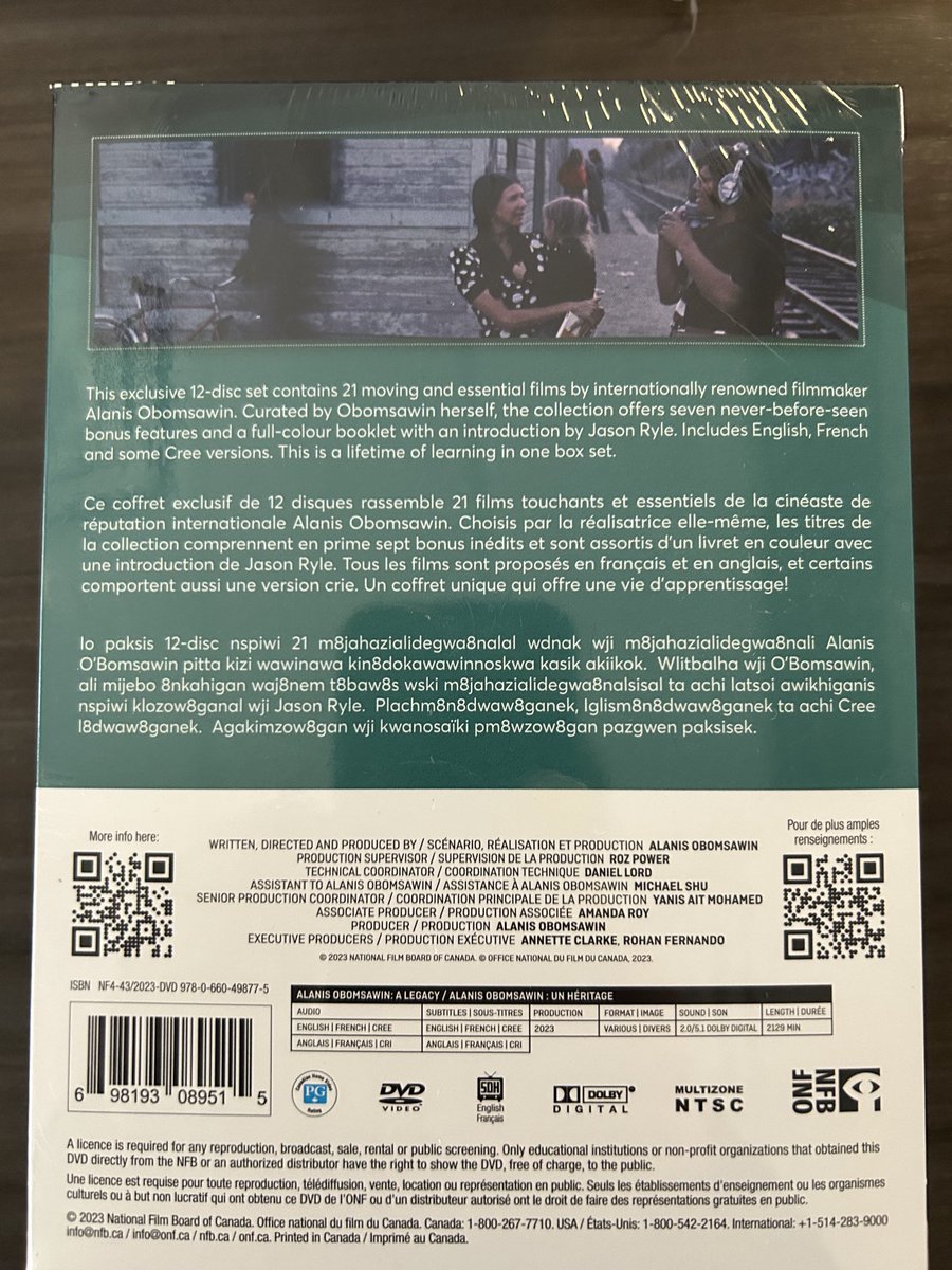 So excited to start 2024 off with this boxed set of 21 films (including 7 new bonus features) by the iconic ⁦@thenfb⁩ Alanis Obomsawin🧡