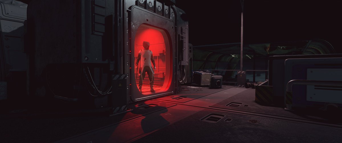 KINGKURG4N's tweet photo. The Mantis    

I really love the red lighting on the airlock doors    

#Starfield #XboxShare #PCGamePass #PhotoMode #VirtualPhotography #scifi #RPG #Bethesda #Gamebar https://t.co/EjzsNPNvdw