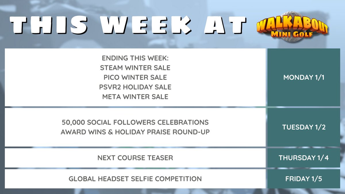 WalkaboutMG's tweet photo. 2024's starting off STRONG in #ThisWeekAtWalkabout with game awards, a global competition, and hints of what's next for #WalkaboutMiniGolf... https://t.co/gsqOEXPivl