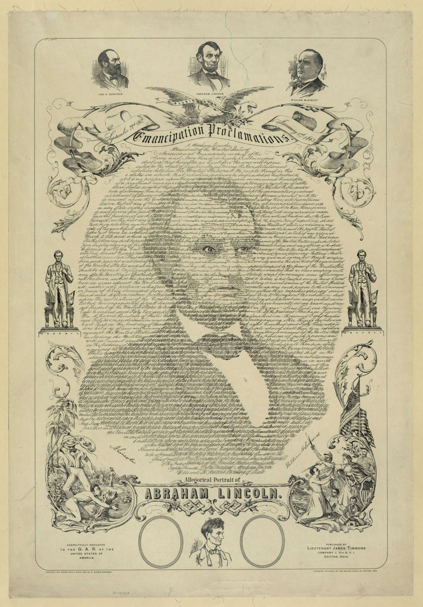 ALPLM's tweet photo. The #EmancipationProclamation took effect #OnThisDay in 1863, promising freedom to millions of enslaved Americans. As U.S. troops regained control of Southern states, they were able to make good on that promise and change America forever. #Slavery https://t.co/LFJvLKjxFE