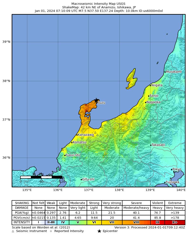 EERI is monitoring the impacts of the destructive M7.5 earthquake that struck Ishikawa Prefecture, Japan today. We extend our sympathy to those affected as rescue and response work continues. For more information, visit the EERI website: eeri.org/about-eeri/new…