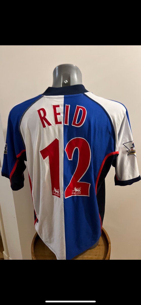 MatchwornStrip's tweet image. Not enough Kappa in the EPL these days for my liking! Match worn Steven Reid Blackburn Rovers home shirt from season 03/04