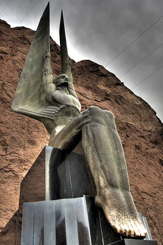 WHY 
          IS THERE 

2 GIANT STATUES

OF ANGELS
AT THE HOOVER DAM?