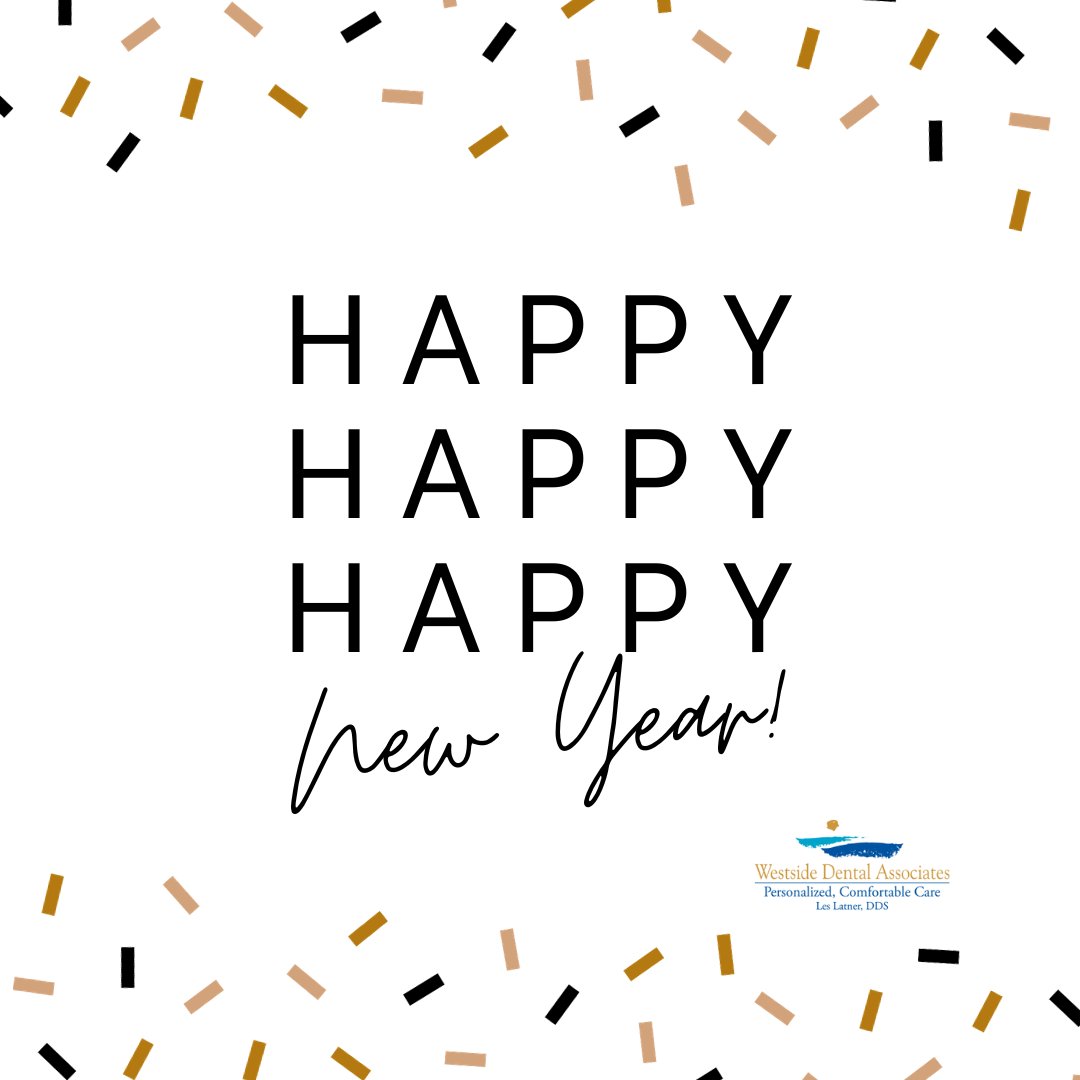 #HappyNewYear from all of us at Westside Dental Associates! Your smiles light up our dental practice, and we look forward to serving you again in 2024!  #LosAngeles #CosmeticDentist #BeautifulSmile