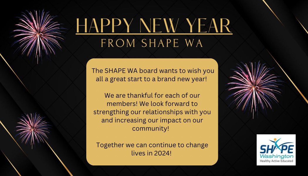 Happy New Year from SHAPE WA! 🎉 #HappyNewYear2024