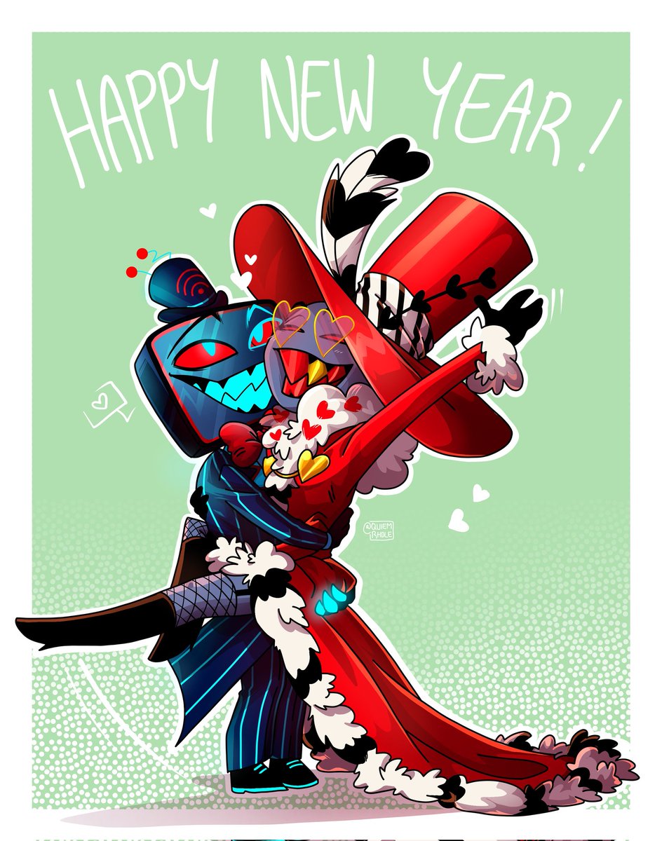 I wish y'all a wonderful 2024 ! ✨❤️ Thanks for everything ❤️ #HazbinHotel #HazbinHotelFanart #HazbinHotelVox #HazbinHotelValentino #Staticmoth