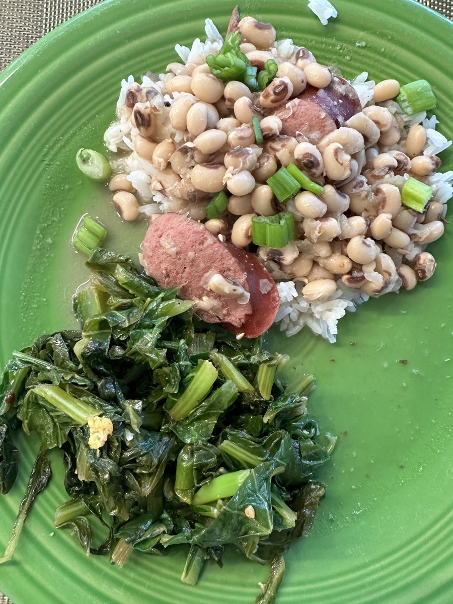 I made Hoppin John and mustard greens to start the new year right, wishing you more in 2024!