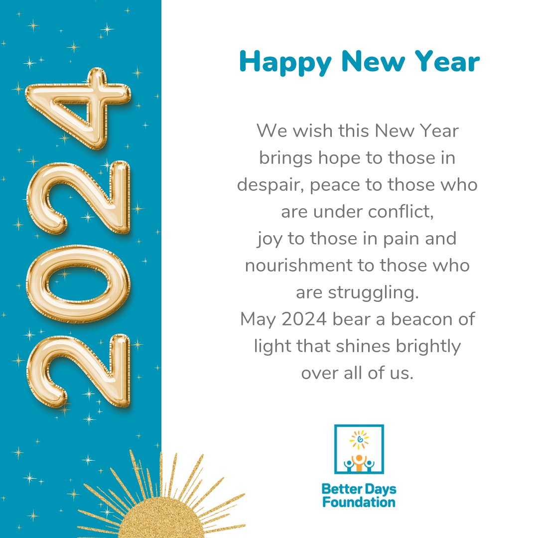 Betterdaysfdn's tweet photo. Wishing everyone a warm and hopeful New Year from all of us at Better Days Foundation
.
.
.
#BetterDaysFoundation #Calgary #NewYear #HappyNewYear #Happy2024 #FoodSecurity #Unhoused #Family #Support #Community #Help #Hope #Joy #MakeADifference #Donate #YYC #Alberta #Canada https://t.co/tACFMSieJZ