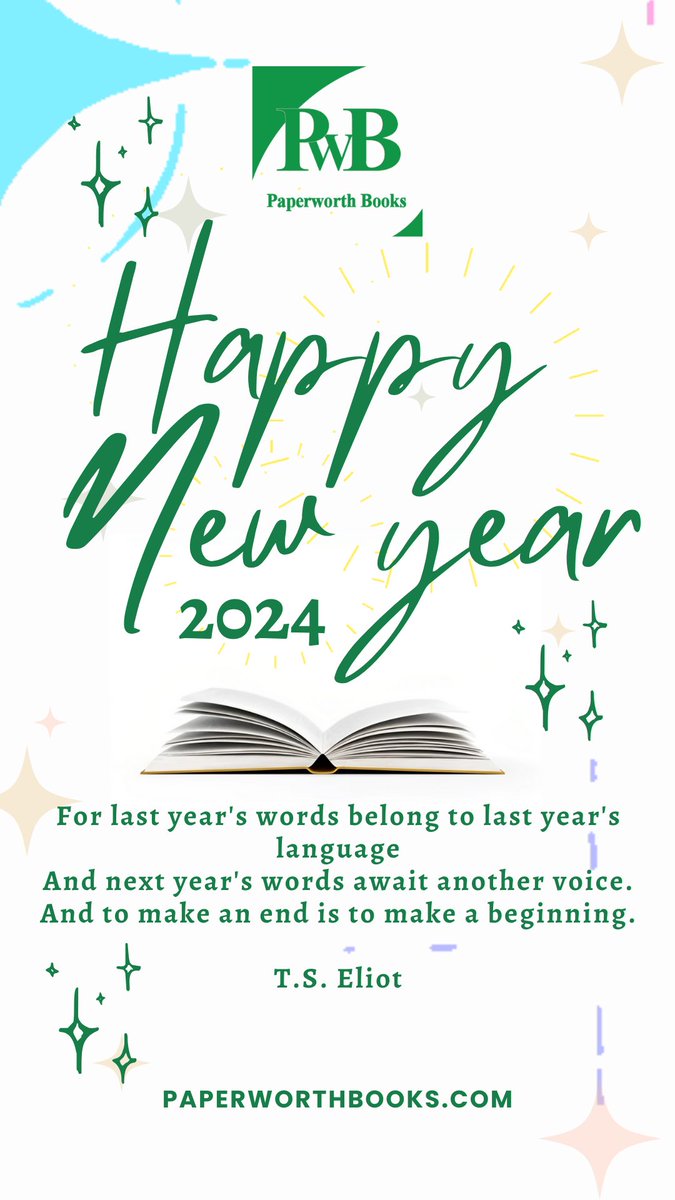Happy New Year, and welcome to 2024!

#paperworthbooks #HappyNewYear2024 #booklovers