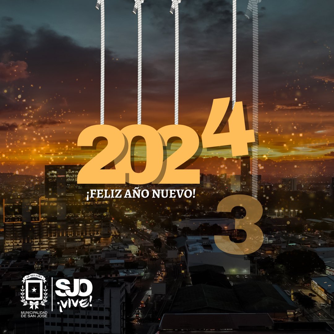 🎉 ¡Celebramos el inicio de un nuevo año lleno de oportunidades para continuar trabajando arduamente en la mejora constante de nuestra querida San José! 💼💙 Juntos, construimos una ciudad mejor para todos. ¡Feliz Año Nuevo! 🌟 #SanJoseMejor #AñoNuevo2024