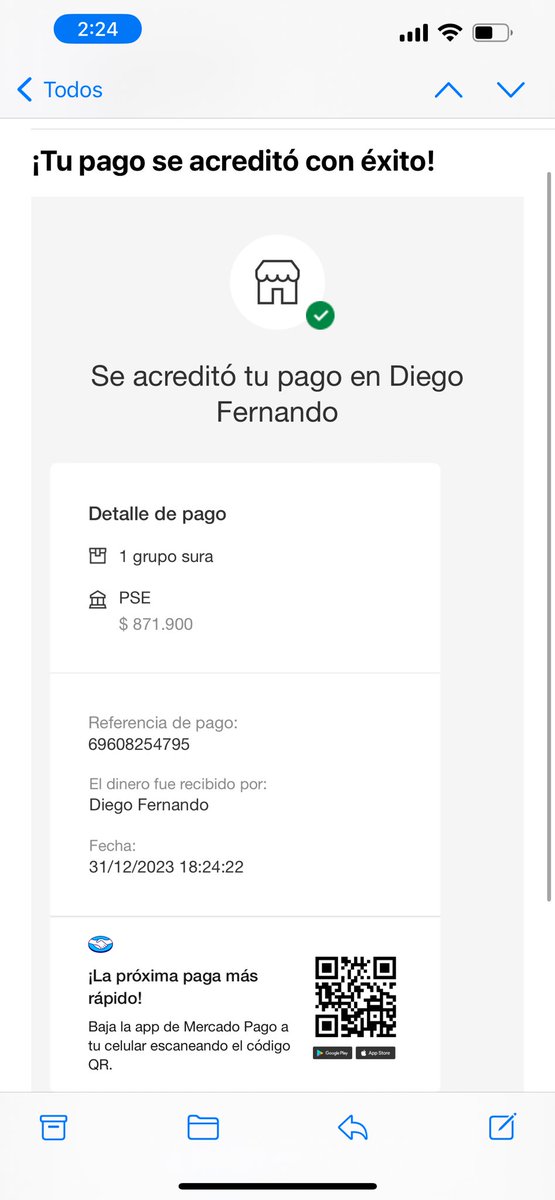 LeidyYMS's tweet photo. @mercadopago necesito saber porque a través de ustedes me están estafando haciéndose pasar por Sura!! Hay un nombre y correo de ustedes de confirmación! https://t.co/wRTOE6wKPM