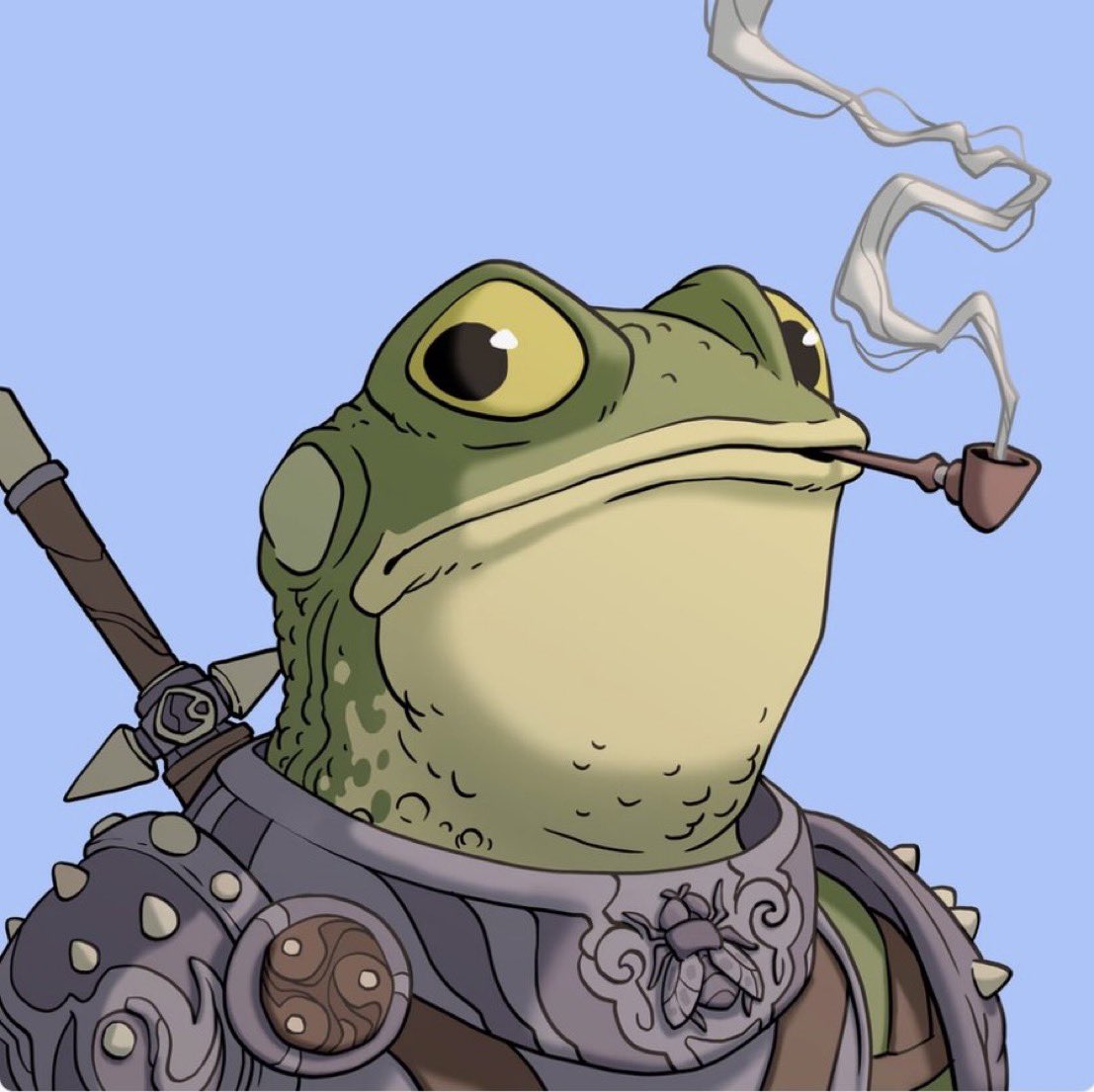 Story Time: A little background lore to Warrior Frog

After v1 Azurians - we went back and polled the community with various moodboards on direction for the new art

On one of the moodboards (the “jungle punk” moodboard) was an image of a frog that looked like a warrior… 

If