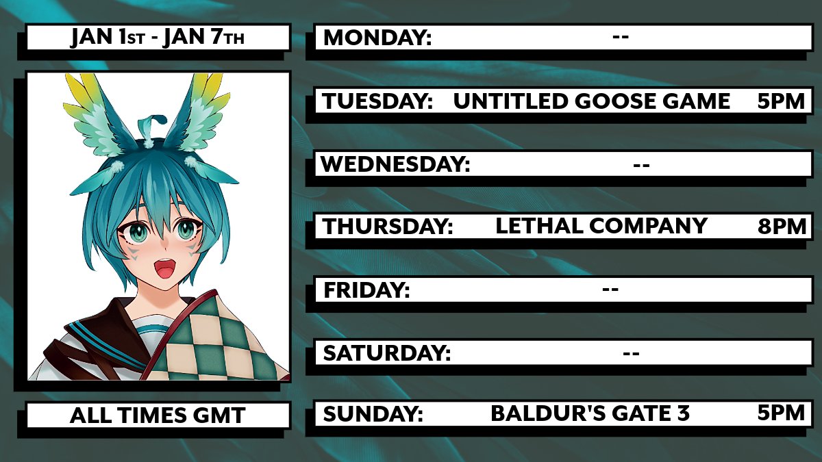 Harukeet's tweet image. As promised I'm actually making schedules this year!!

Is it perfect? No.
Is it a schedule nonetheless? Absolutely.