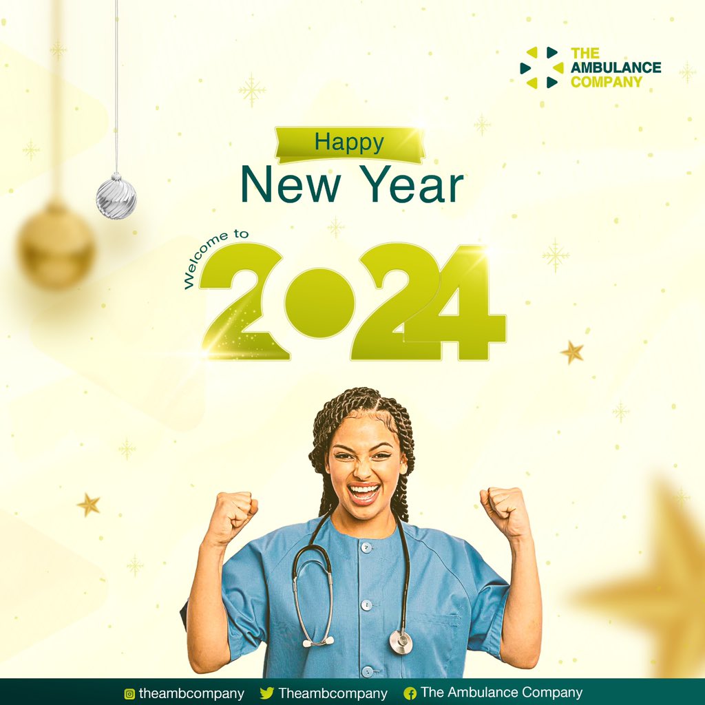 Bringing in the New Year with a commitment to your safety and well-being. Here's to another year of being your trusted emergency response partner. 

Happy New Year from The Ambco Team💚💚.

#happynewyear #january  #2024 #ambco #lagos  #emergencyservices