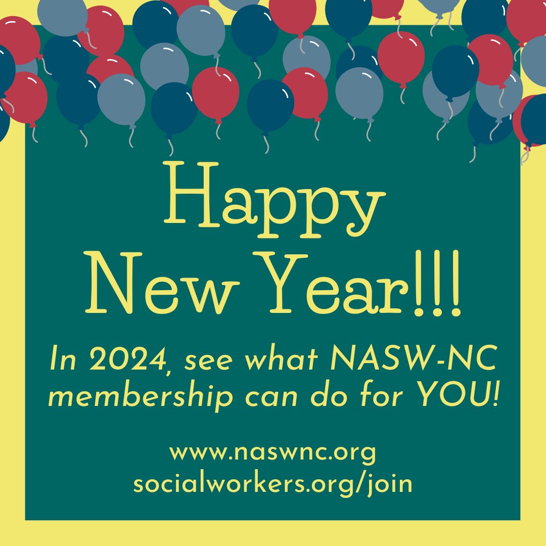 Happy New Year from NASW-NC! As you plan out your social work resolutions, don't forget NASW can help with career resources, professional development, leadership opportunities, and more! See what NASW-NC membership can do for YOU: naswnc.org #naswnc #happynewyear