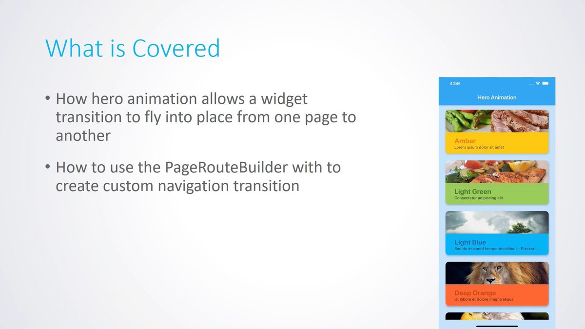 JediPixels's tweet photo. Flutter Hero Widget and PageRouteBuilder Animation https://t.co/GDnfzvWSai
#flutter #flutterdevelopment #flutterdev #dart #responsivedesign #appdev #mobileapp #mobileappdev #webappdev https://t.co/CMR4PZ4qAp