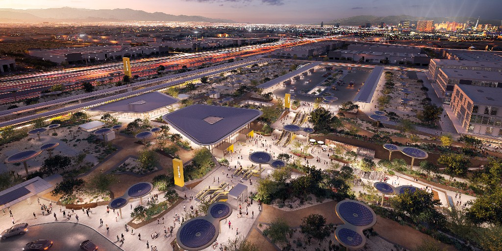 New year, new Brightline stations in the works 😎 Have you seen our expansion plans out west? Here's a sneak peek at @BrightlineWest Las Vegas - located near the Las Vegas Strip, the Raiders’ Allegiant Stadium and the Las Vegas Convention Center.