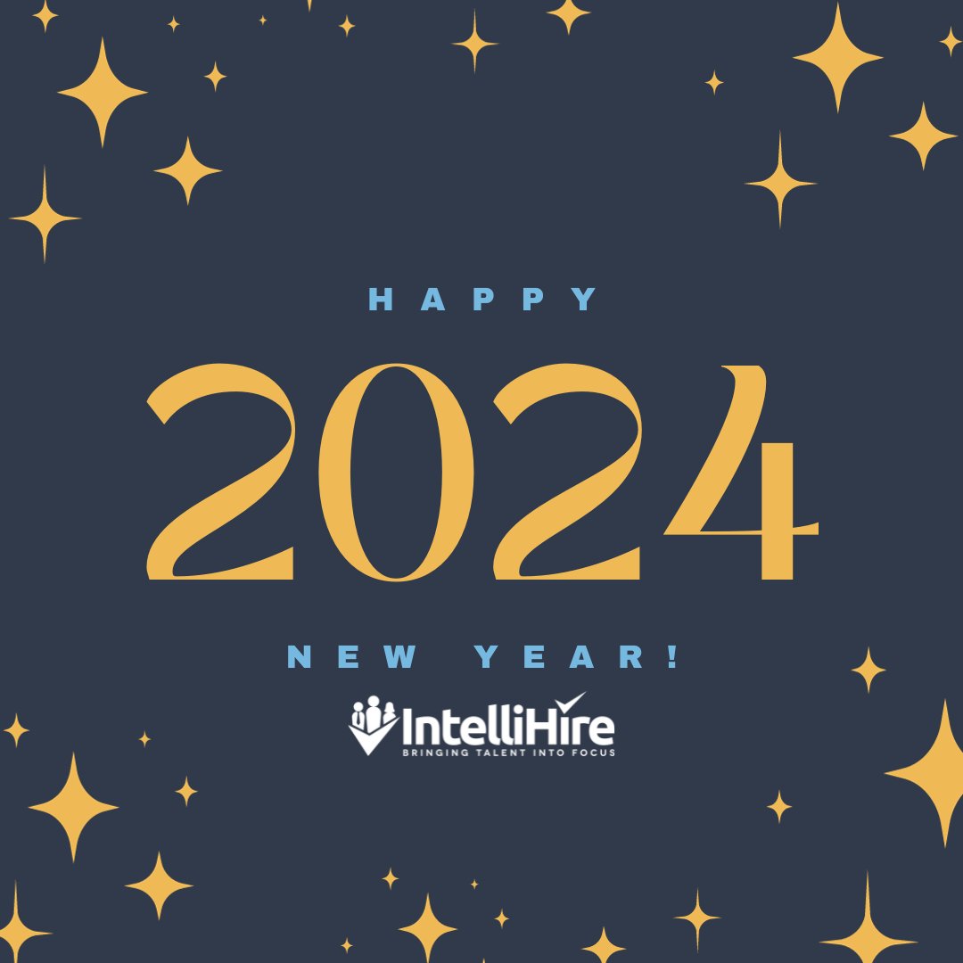 IntelliHire's tweet photo. Cheers to new beginnings and endless possibilities! Wishing you a joyous New Year filled with laughter, love, and unforgettable moments. 🥂🎉✨ 
Our office will be closed January 1st to allow our team members to celebrate the New Year with their friends &amp; families.
#HappyNewYear https://t.co/LtQOqVyqG1