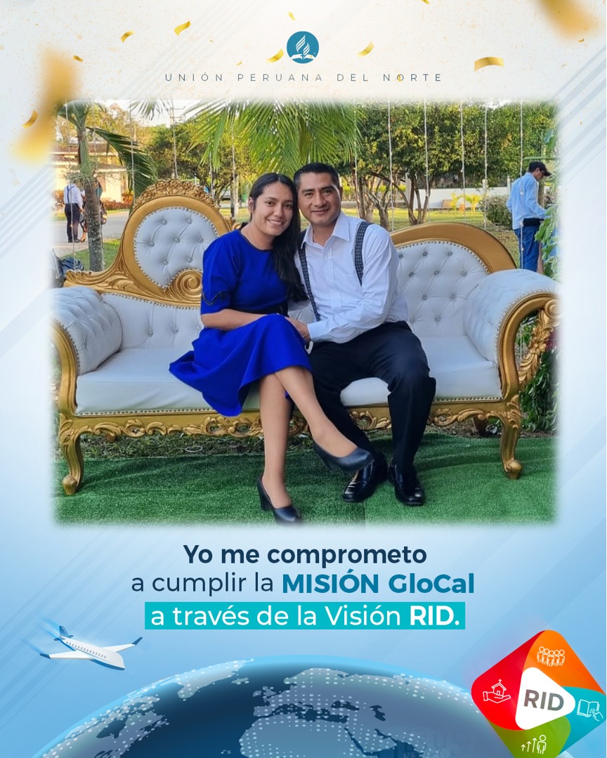 Este 2024, mi familia y yo nos comprometemos con la Visión RID para cumplir los desafíos de la Misión GloCal. Seremos parte de una iglesia Reavivada, Involucrada y dedicada a hacer Discípulos. #RID #ÉnfasisMisioneros #MisiónGloCal