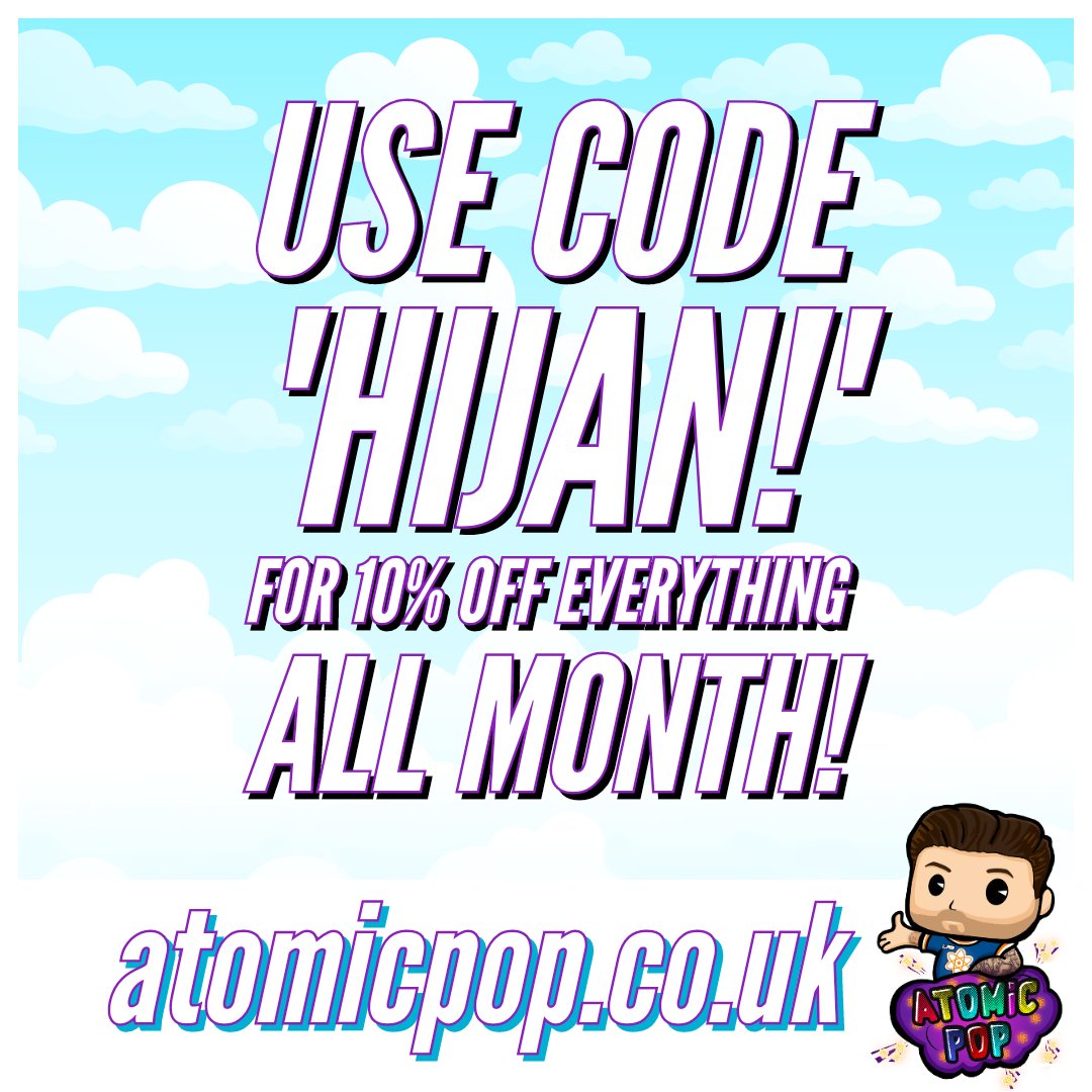 AtomicPopUK's tweet photo. Kick off your 2024 collecting the right way...
Use discount code: 'hijan!' 
at the checkout 
for 10% off everything 
ALL. MONTH. LONG.

See something special?
Get it now.
Pay it in 6.
Interest free.
Easy.
With Laybuy.

#Funko #FunkoPopUK #FunkoAddict #FunkoCommunity #FunkoFunatic https://t.co/bzjeOzekt5