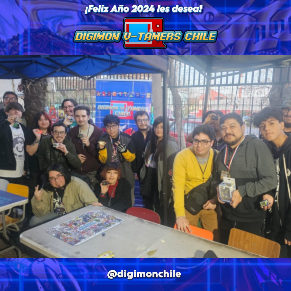 digimonchile's tweet photo. ¡Feliz Año Nuevo les desea Digimon V-Tamers Chile, el grupo más grande y activo del país! 🇨🇱🎉🥳
¡Llegamos al final de el año 2023! 🌟
¡Este año como comunidad hemos hecho muchos nuevos amigos y vivido muchas lindas experiencias junt@s!
🌐Post completo en Instagram @digimonchile https://t.co/ahlHGRU7fI