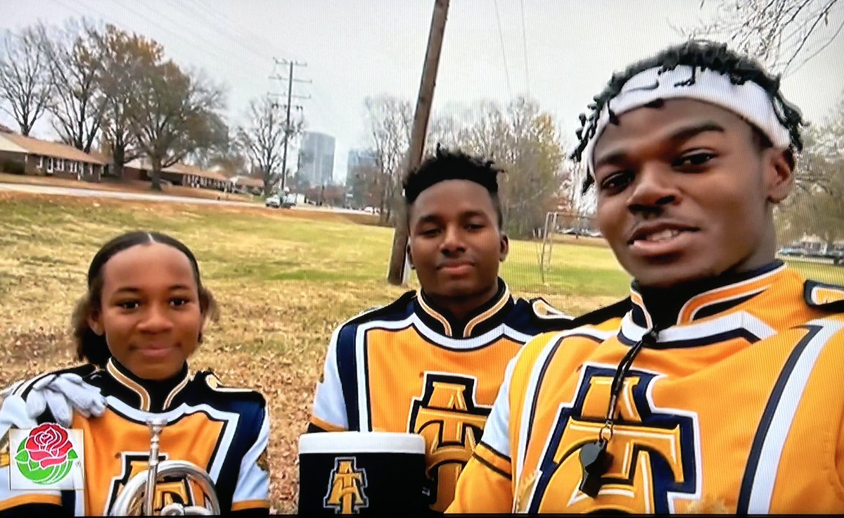 ncatsuaggies's tweet photo. Happy New Year! What better way to start the year than to see the @BGMM marching in the @RoseParade, today at 11am EST. They’re gearing up!!! #BTS https://t.co/LmpdBubuGI