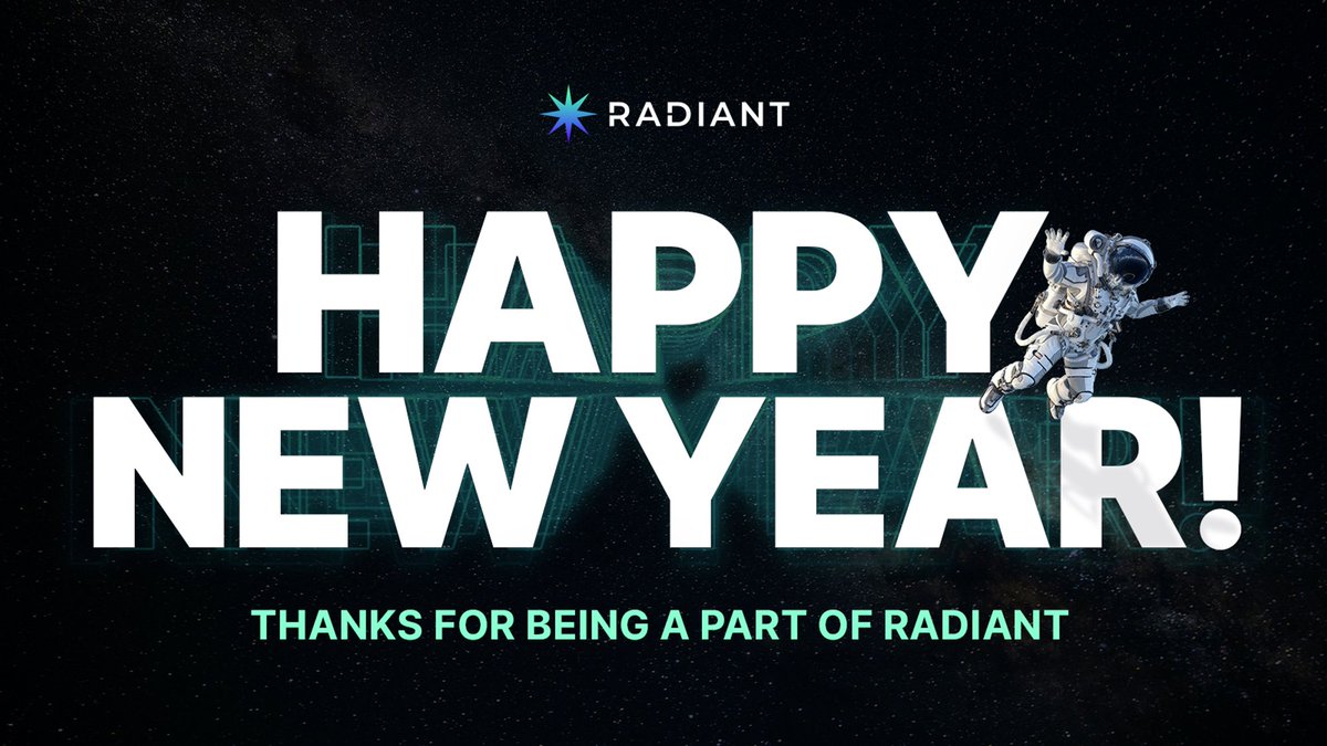 Happy New Year, Radiant Community! ✨ Your support has been the key to Radiant's successful 2023! May this new year be filled with new milestones, learning, & shared successes. Thank you for being part of the Radiant family. Let's make this year shine even brighter together!…