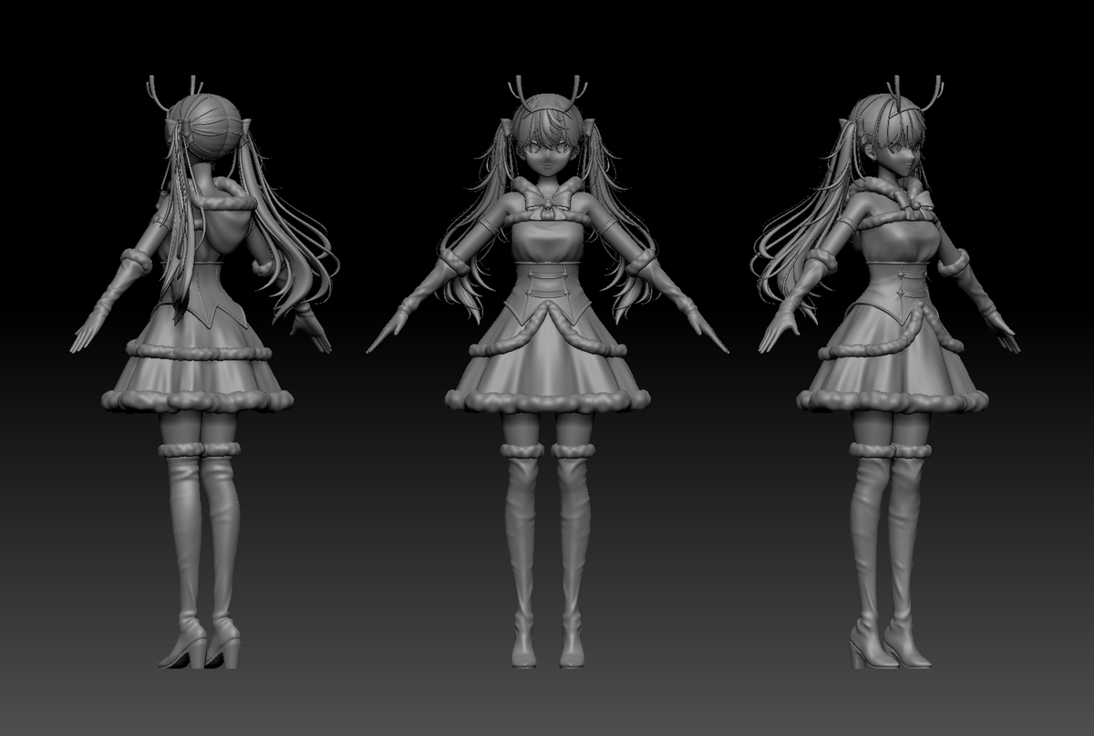 릴파님 크리스마스 의상 디자인&amp;모델링했습니다.
아바타: 플레어건