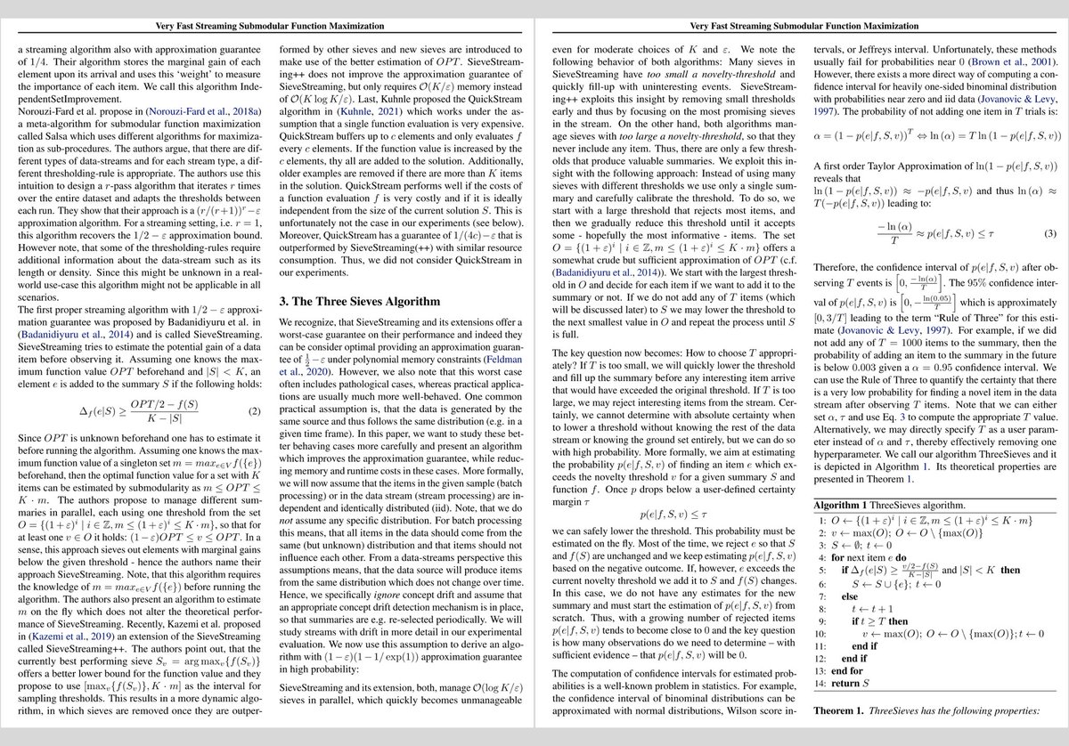 appendens's tweet photo. 📄 Buschjäger et al. (2021) Very Fast Streaming Submodular Function Maximization (arX⠶2010.10059v5 [cs.LG]) https://t.co/M8bMTVyMBY
💾 SubmodularStreamingMaximization https://t.co/qawPTICNaU
🗓️ ECML PKDD 2021: Machine Learning and Knowledge Discovery in Databases. Research Track https://t.co/5xzcHLSfCZ