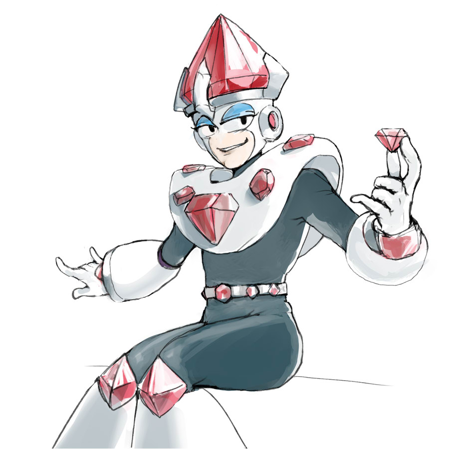 「ロックマン9のジュエルマン」|バイトのイラスト