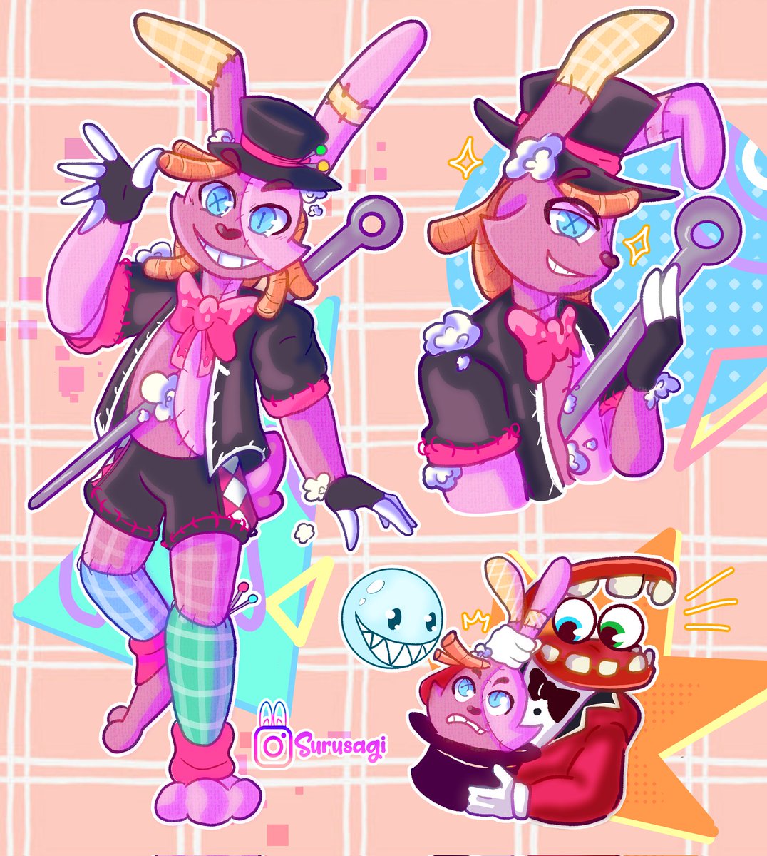 Surusagiii's tweet photo. 🎩🪄Oc fanchild Digital Circus 🐇🪡
Ronnie es una IA asistente de Caine encargado de vigilar a los usuarios del circo digital , Caine lo creo a partir del código digital de los participantes Jax y Ragatha 
 #TADC #theamazingdigitalcircus  #ocdigitalcircus #ocTADC #bunnydoll https://t.co/Cq4i1PyYK3