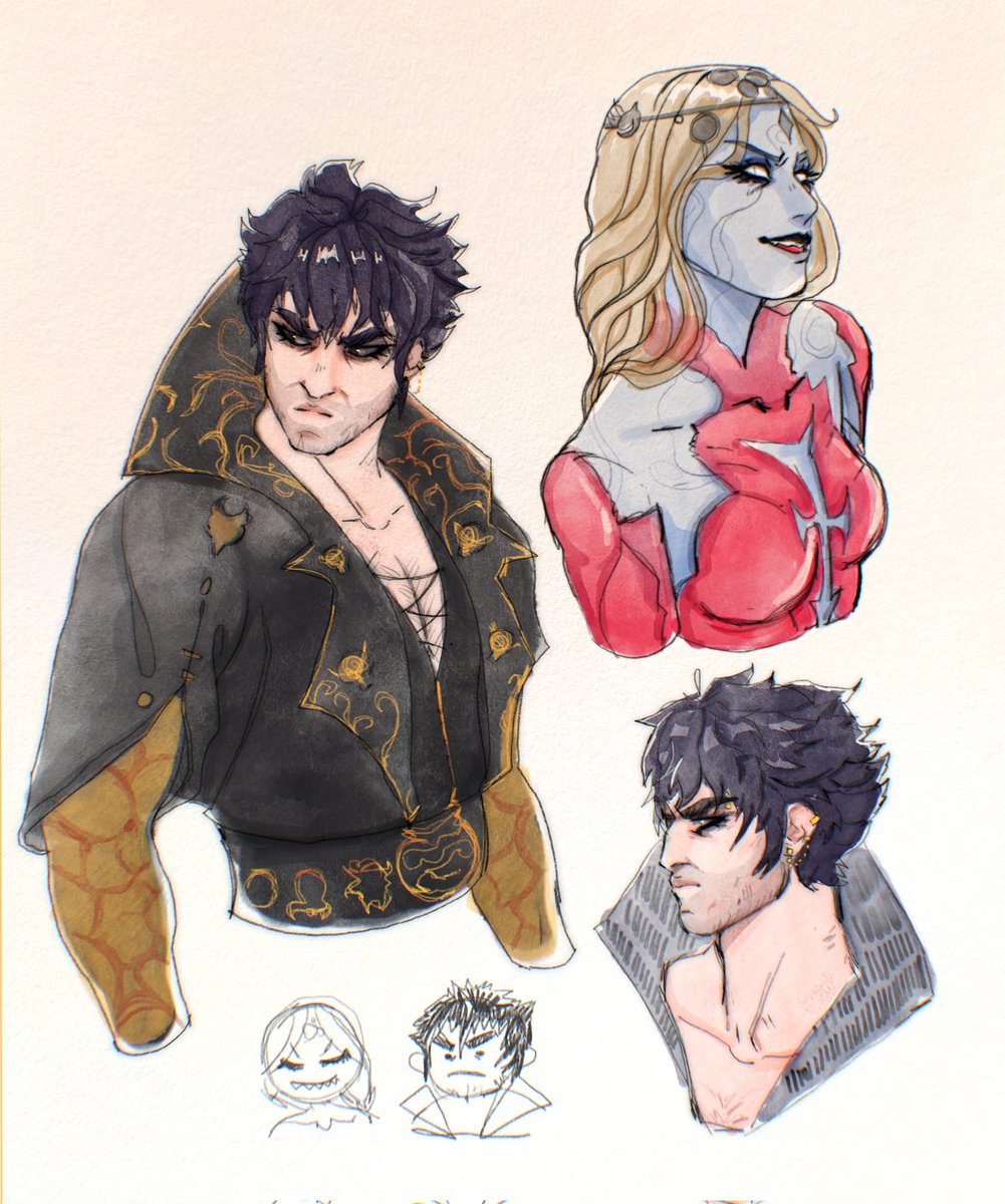 It's been so long since I last sketched something but baldur's gate villains are bringing me back to life 
#BaldursGate3 #bg3 #gortash #orin