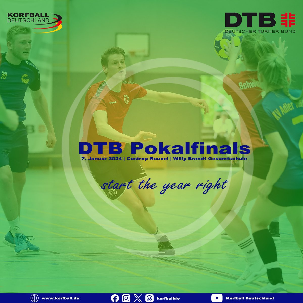 korfballde's tweet photo. START THE YEAR RIGHT 💪 Die Korfball-Pokal-Finals
> Finals der Wettbewerbe Pokal A und Pokal B
> Sonntag, 7. Januar 2024
> Castrop-Rauxel | Sporthalle Willy-Brandt-Gesamtschule
#korfball #korfbal #mixedgender https://t.co/njUhQMG9C5