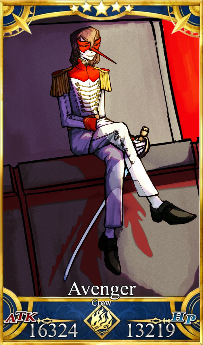 urepalic's tweet photo. avenger.

— vigilante and heroic spirit of vengeance. vindictive warriors that bear great hatred in the past, the embodiment of hatred itself. the dark side of the holy grail, which is the contents in the cup. — 

#persona5 #goroakechi #fgo https://t.co/7qlDngPu0A