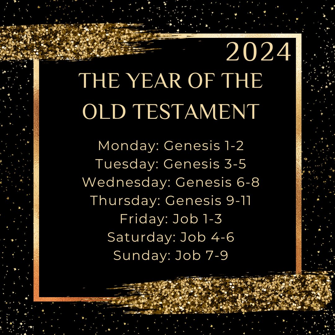 FBCSweetwater's tweet photo. Our theme for 2024 is “The Year of the Old Testament,” and today begins our chronological reading through the Old Testament. Start your year off right and commit to reading the Bible daily as an individual and as a family. #213Life https://t.co/cPC3PA0iWr