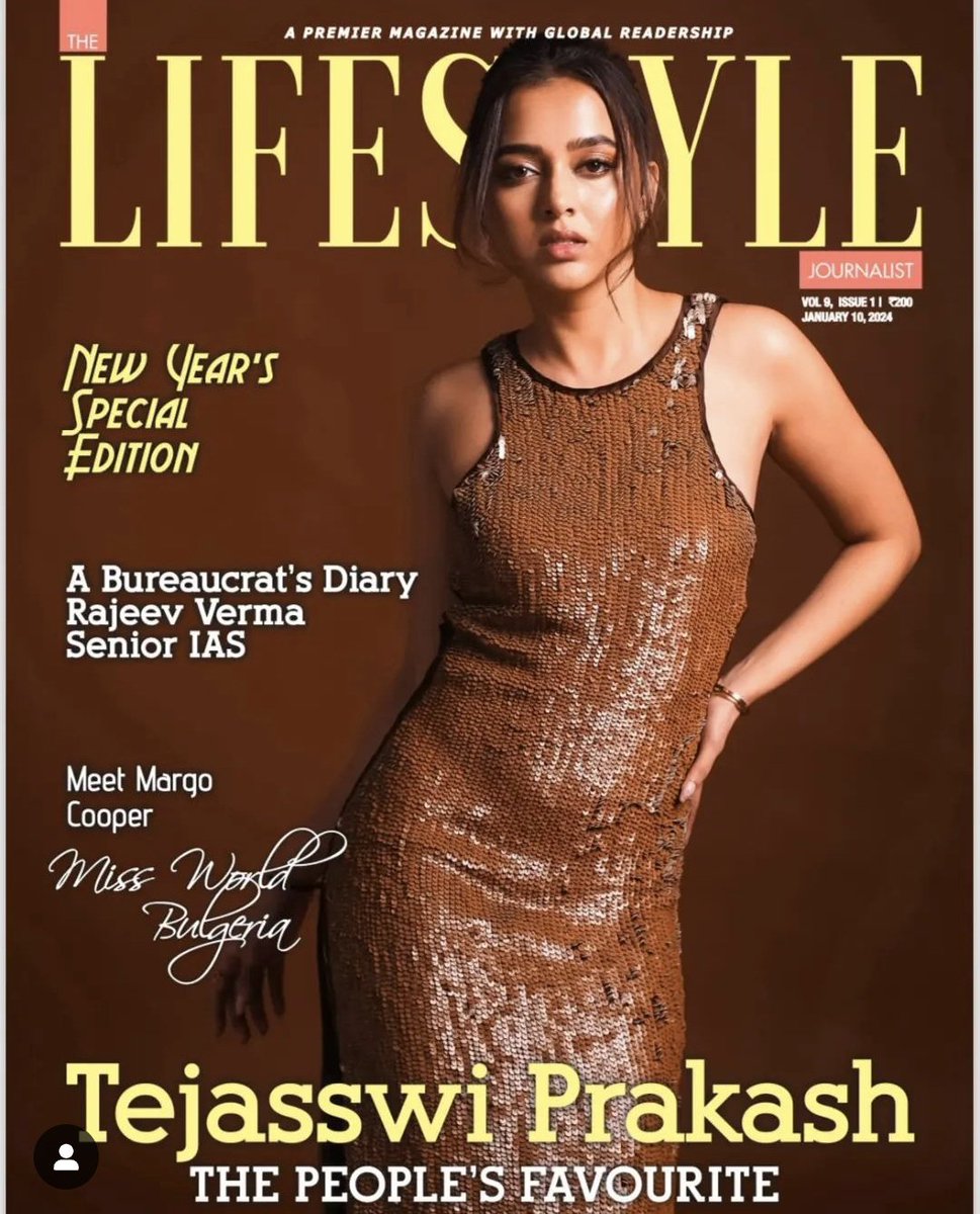 Teju on the cover of "THE LIFESTYLE JOURNALIST MAGAZINE" - New Year Special Edition of January 2024 ❤️
Congratulations <a href="/itsmetejasswi/">Tejasswi Prakash</a> 👏
It's a great beginning to 2024 🧿
Keep shining Queen ♾️
Hope this year brings more surprises 🤞
#TejasswiPrakash #TejaTroops #TejRan