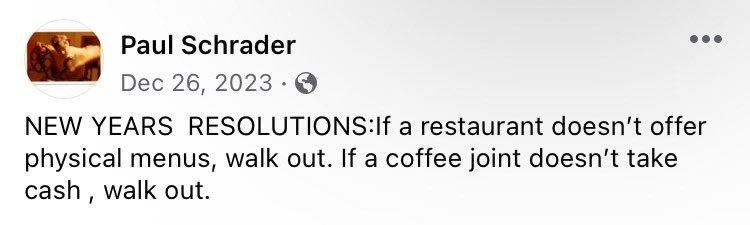 paul schrader's facebook posts tweet media