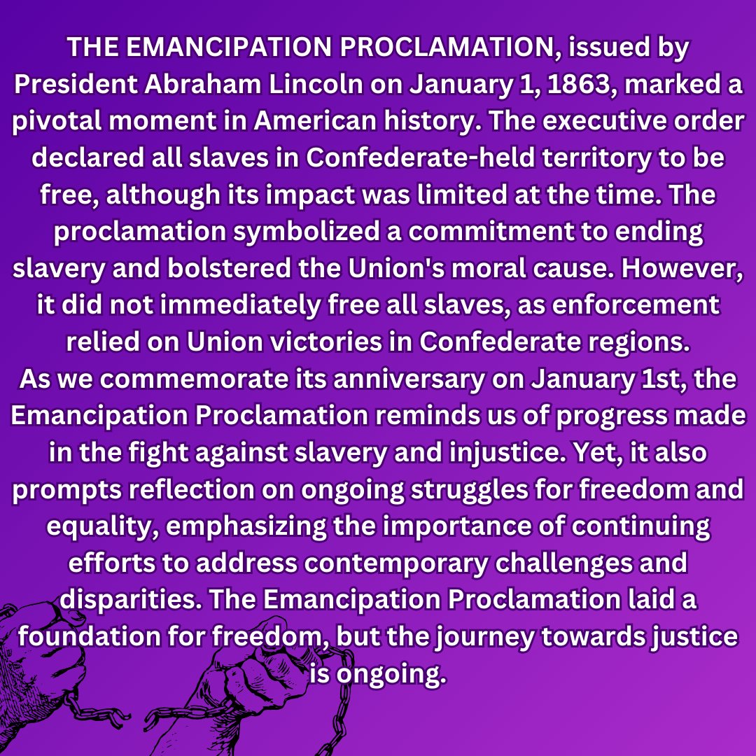 #EmancipationDay #newyears #wvswfl #EmancipationProclamation #blackhistory #amercianhistory #January1st