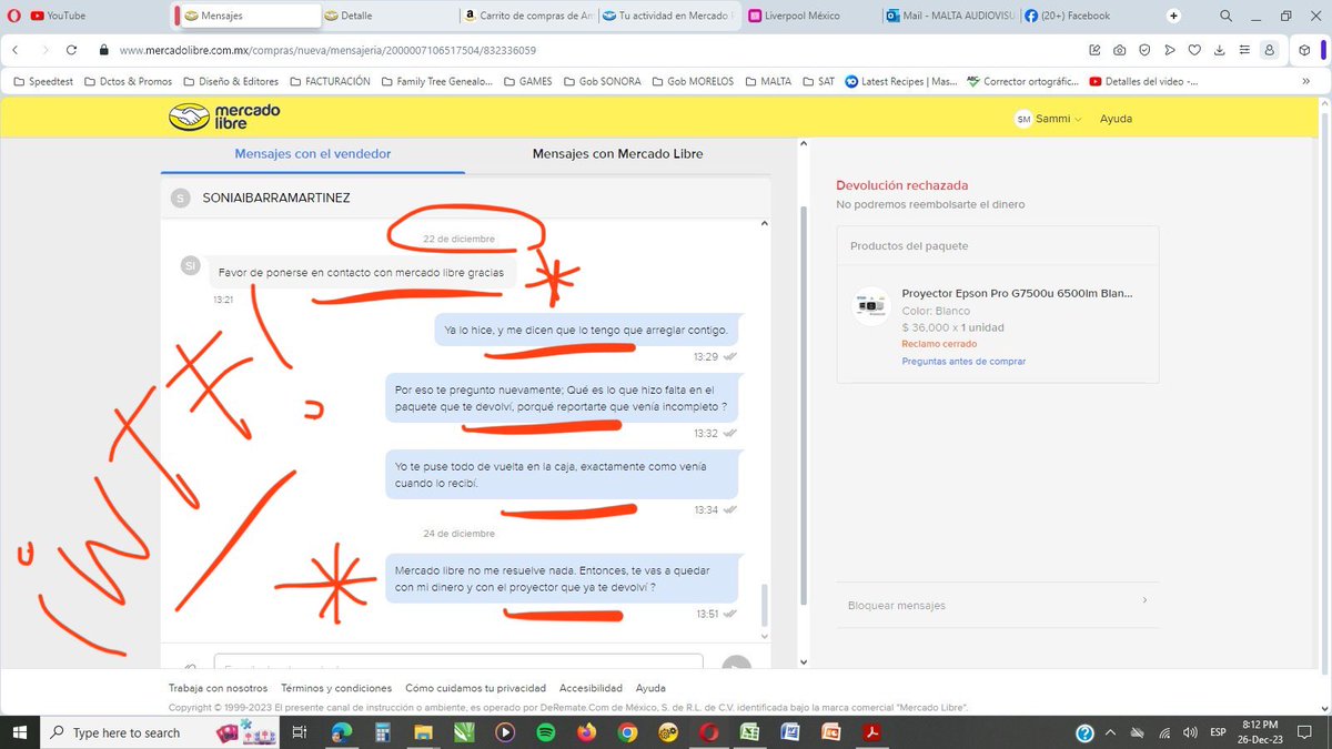 Si deberas quieren hacer lo correcto que el AREA ESPECILIZADA REVISE bien toda mi evidencia. LA VENDEDORA ENVIO INCOMPLETO Y ALGO DISTINTO A LO QUE COMPRE, Y MINTIO PARA QUEDARSE CON EL PRODUCTO Y EL $$$. 
⚠️SEAN OBJETIVOS, CONGRUENTES Y NO CERRADOS⚠️