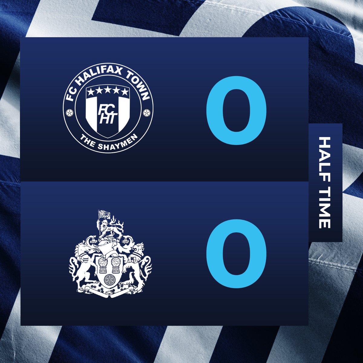 ⏰ Half Time | Nothing to separate the two sides so far. 🔵 0-0 🔴 #Shaymen | ES