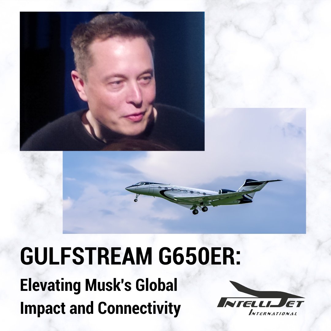 'Elon Musk’s ownership of the Gulfstream G650ER not only aligns with his vision for transformative technologies but also showcases his commitment to efficiency, connectivity, and global impact.' ed.gr/eg6fd

#noplanenogain #businesssuccess #G650ER