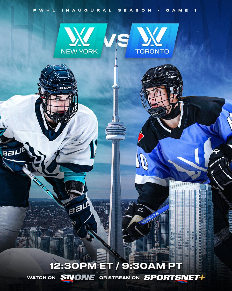 Ringing in the New Year with a new league. 🎉

Watch the first game in PWHL history between New York and Toronto at 12:30pm ET / 9:30am PT on Sportsnet One or stream on Sportsnet+.